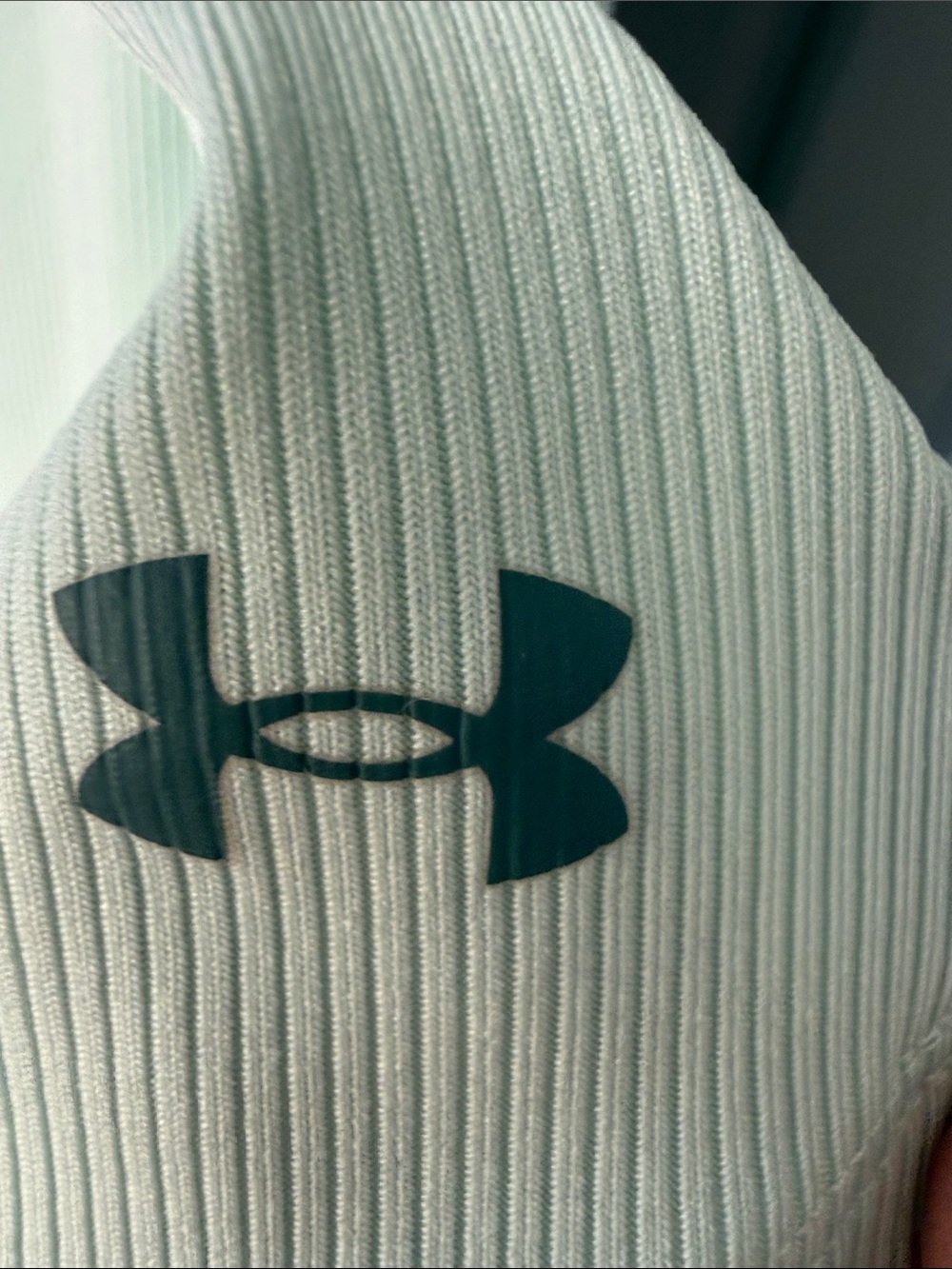 Under Armour Women's Ribbed Scoop Tank Top - Mint Green - Picture 3 of 4